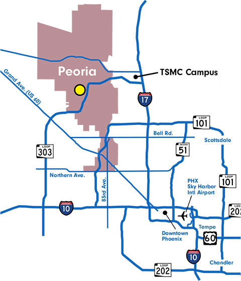 TSMC Location Map